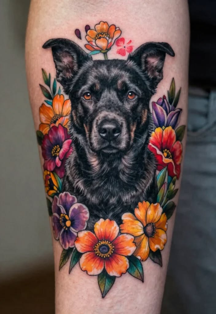 Floral Frame Loyal Companion Ink